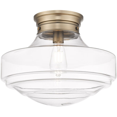 Ingalls 1 Light 16 inch Modern Brass Semi-flush Ceiling Light, Large